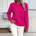 Round neck Fried Dough Twists thickened sweater