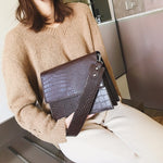 Bolso bandolera pequeño de piel sintética para mujer con efecto cocodrilo, estilo vintage