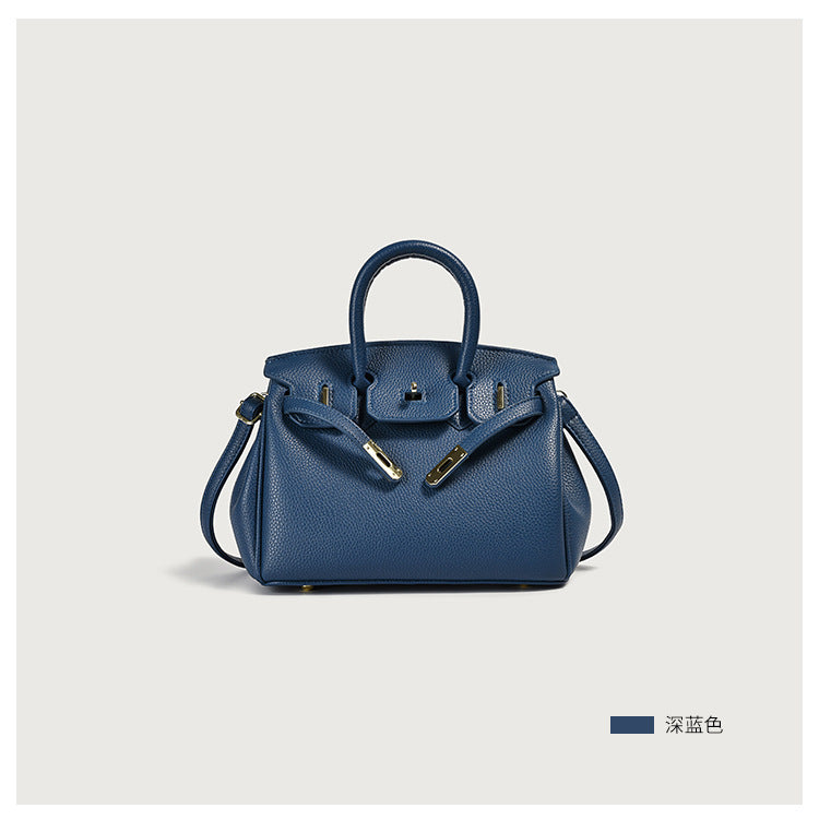 Bolso de mano clásico de piel sintética para mujer con asa superior