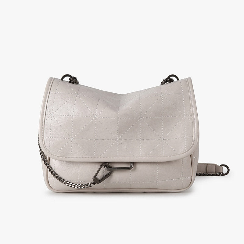 Bolso de hombro y bandolera para mujer con solapa y cadena, estilo vintage