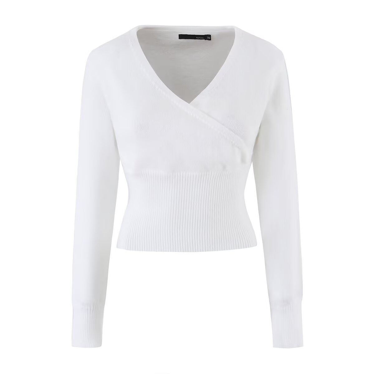 Waist wrap style base long sleeved sweater women's clothing