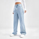 Russian Women's Denim Wide-Leg Pants Export Fashion Casual Style Women's Bottoms