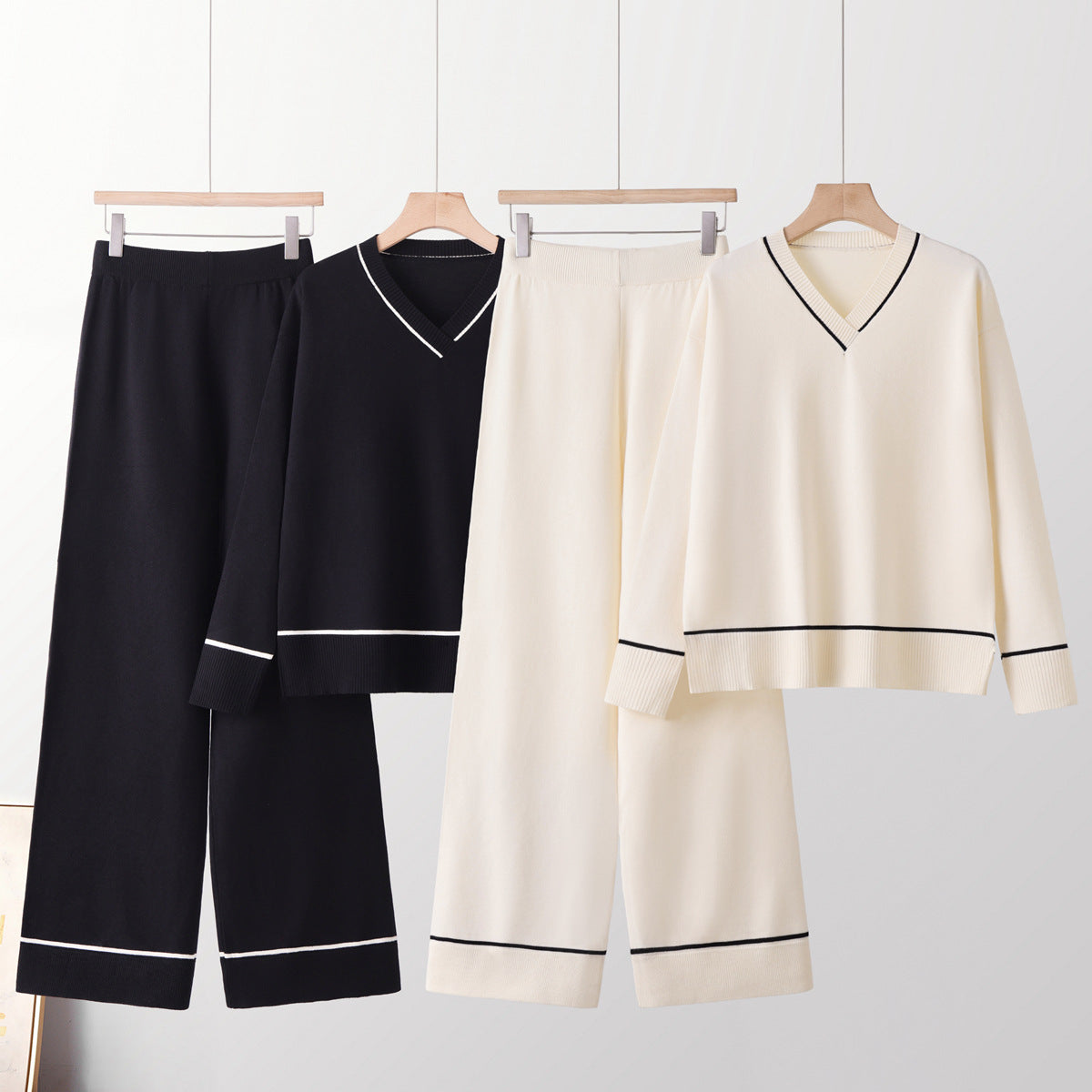 Conjunto de dos piezas con jersey holgado y pantalón.⠋  Conjunto