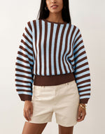 Striped long sleeved sweater