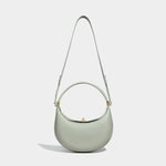 Bolso pequeño de hombro para mujer en piel suave, con forma de media luna