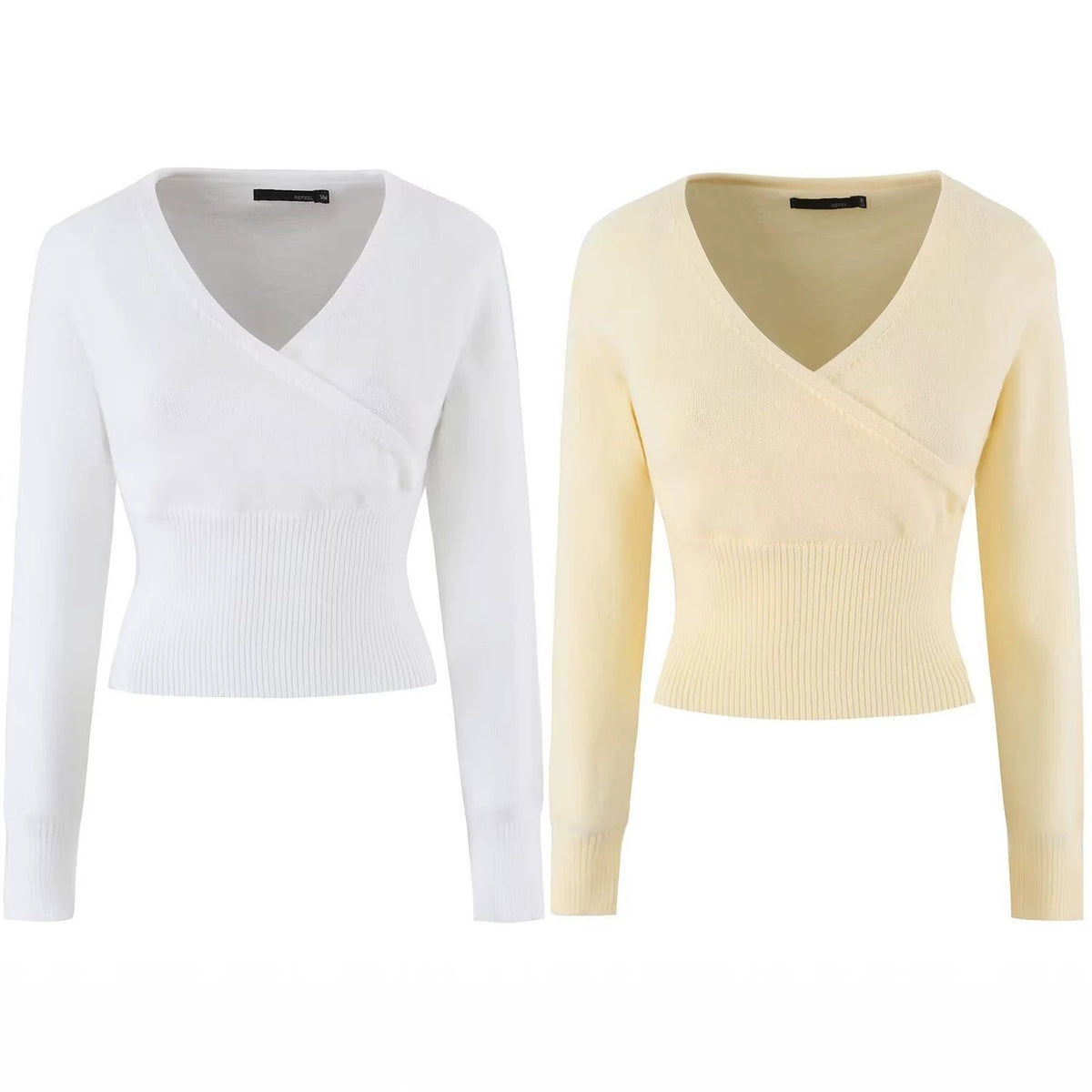 Waist wrap style base long sleeved sweater women's clothing