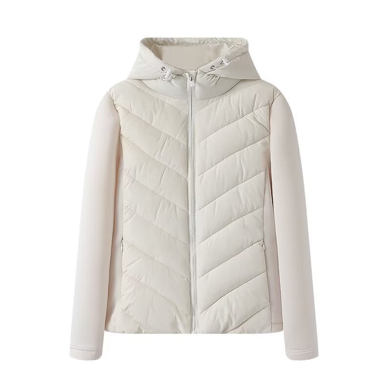 Hooded long sleeved slim fit jacket
