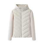 Hooded long sleeved slim fit jacket