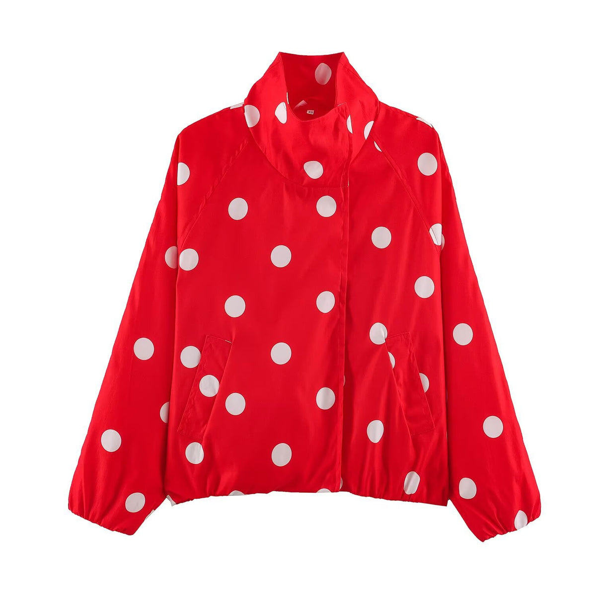 Street polka dot printed pilot jacket