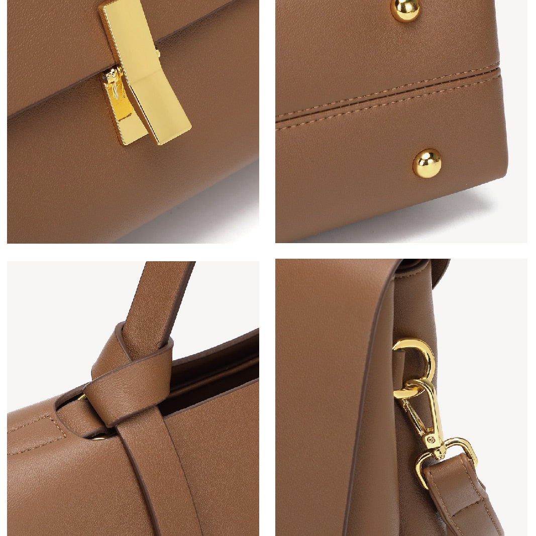 Bolso de hombro para mujer de gran capacidad, estilo retro