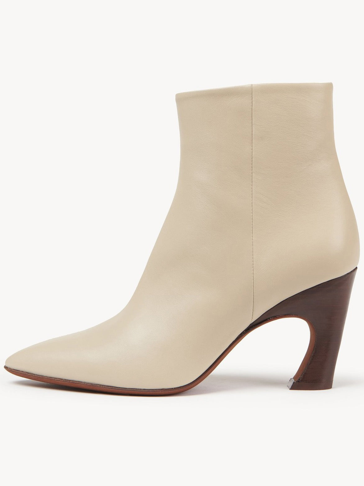 Botines para mujer con punta fina, tacón alto ancho y cremallera lateral