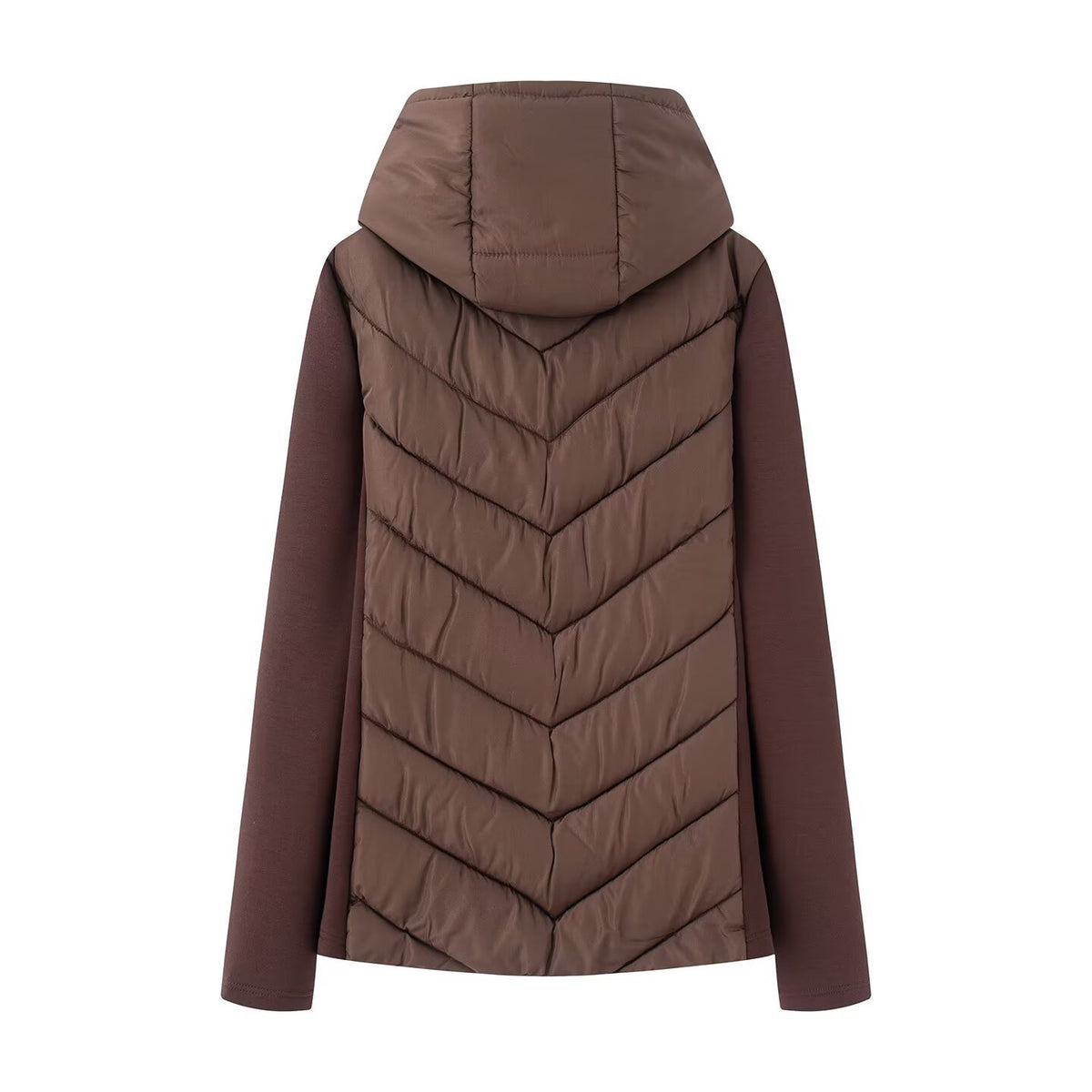 Hooded long sleeved slim fit jacket