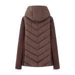Hooded long sleeved slim fit jacket