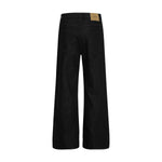 Retro breasted original cowhide black jeans