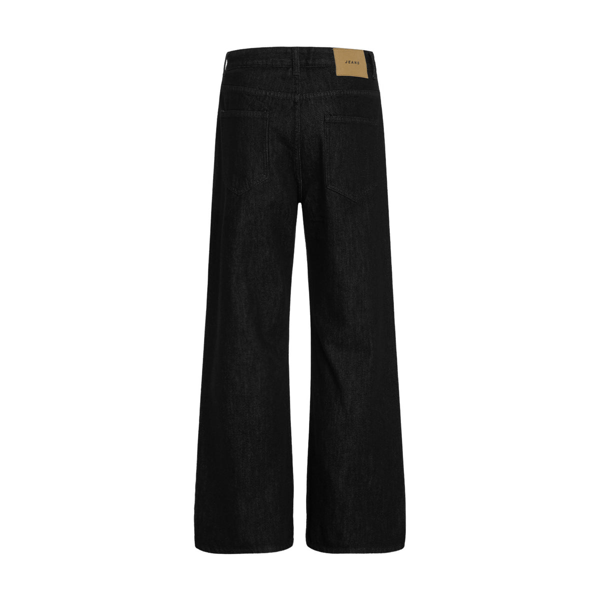 Retro breasted original cowhide black jeans