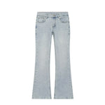 Retro style low waisted flared jeans