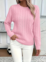 Round neck Fried Dough Twists thickened sweater