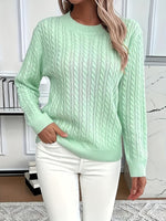 Round neck Fried Dough Twists thickened sweater