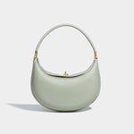 Bolso pequeño de hombro para mujer en piel suave, con forma de media luna