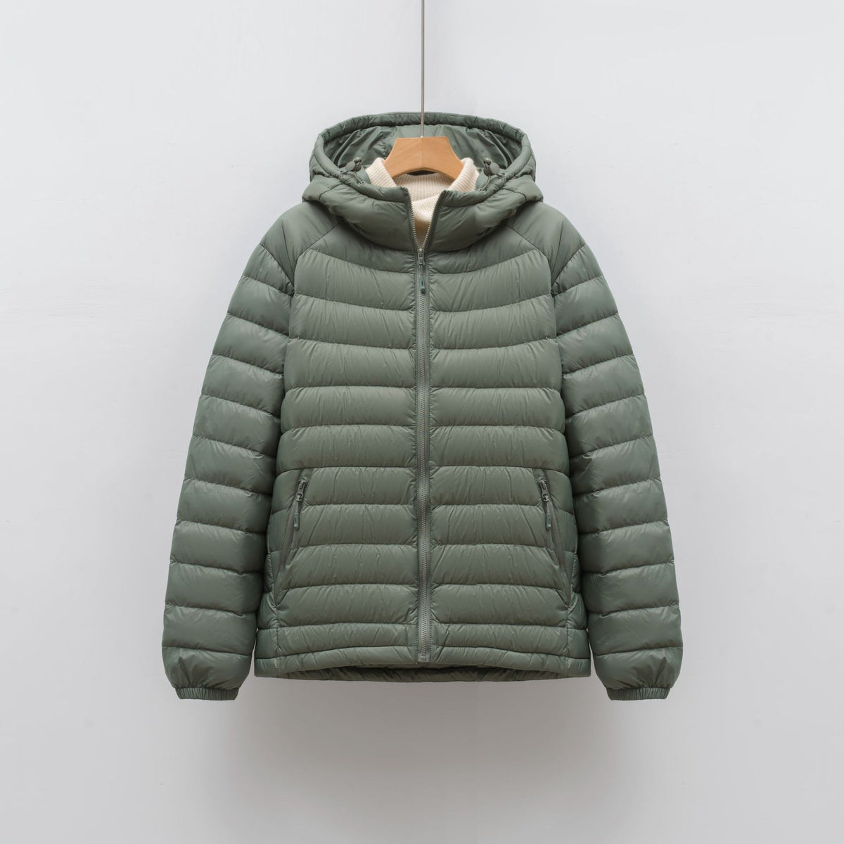 Hooded short jacket