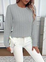 Round neck Fried Dough Twists thickened sweater
