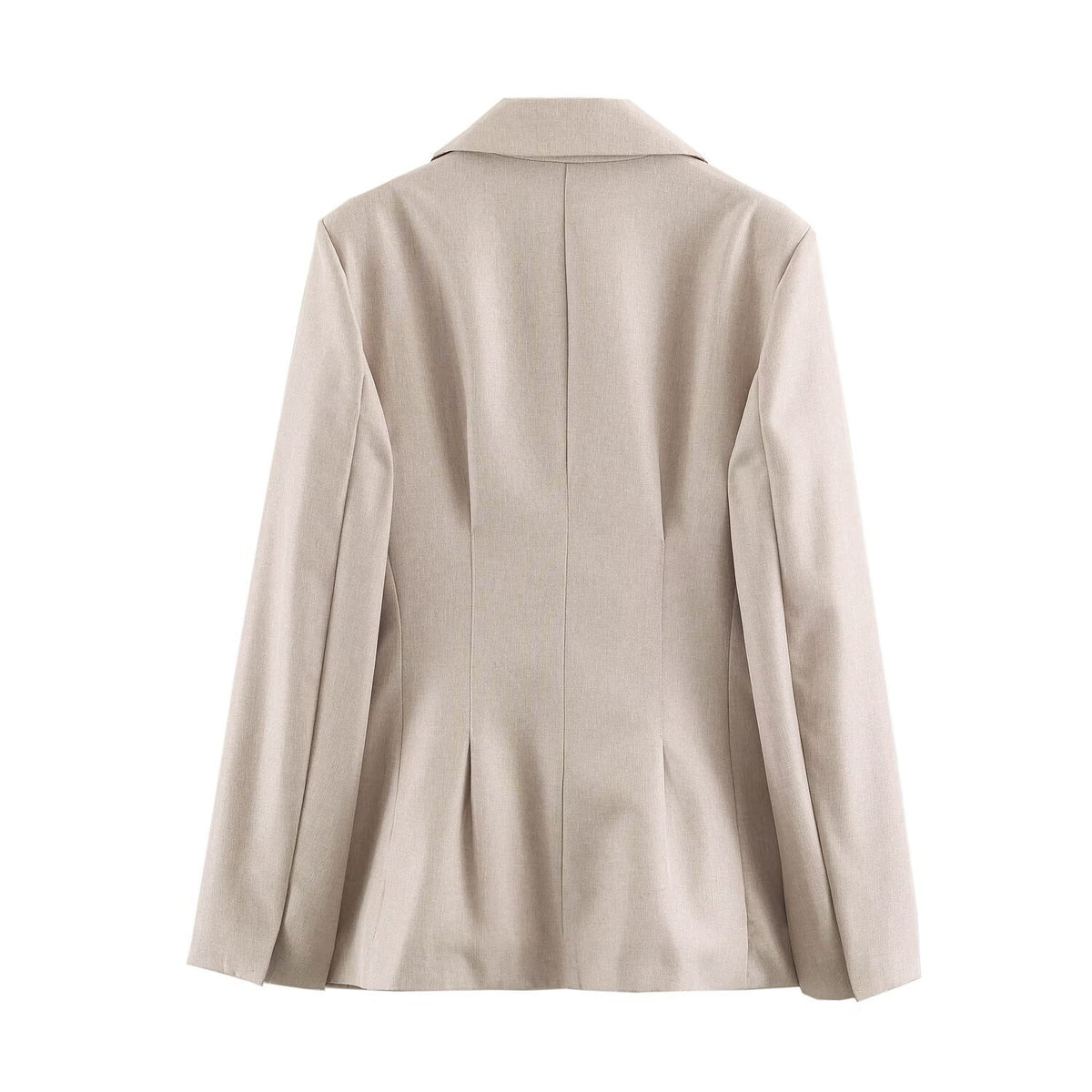 Linen blend suit jacket+pants set for women's wear