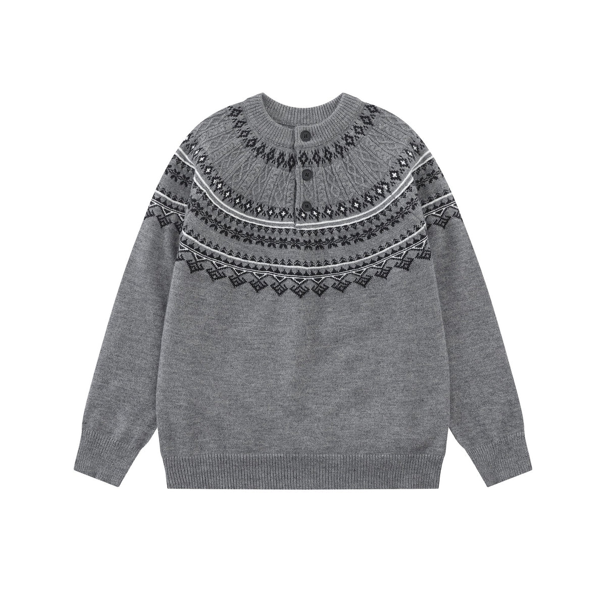 Fel Island Half Open Button Sweater