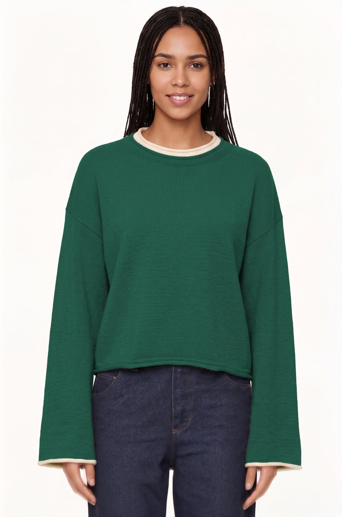 Women's loose round neck sweater