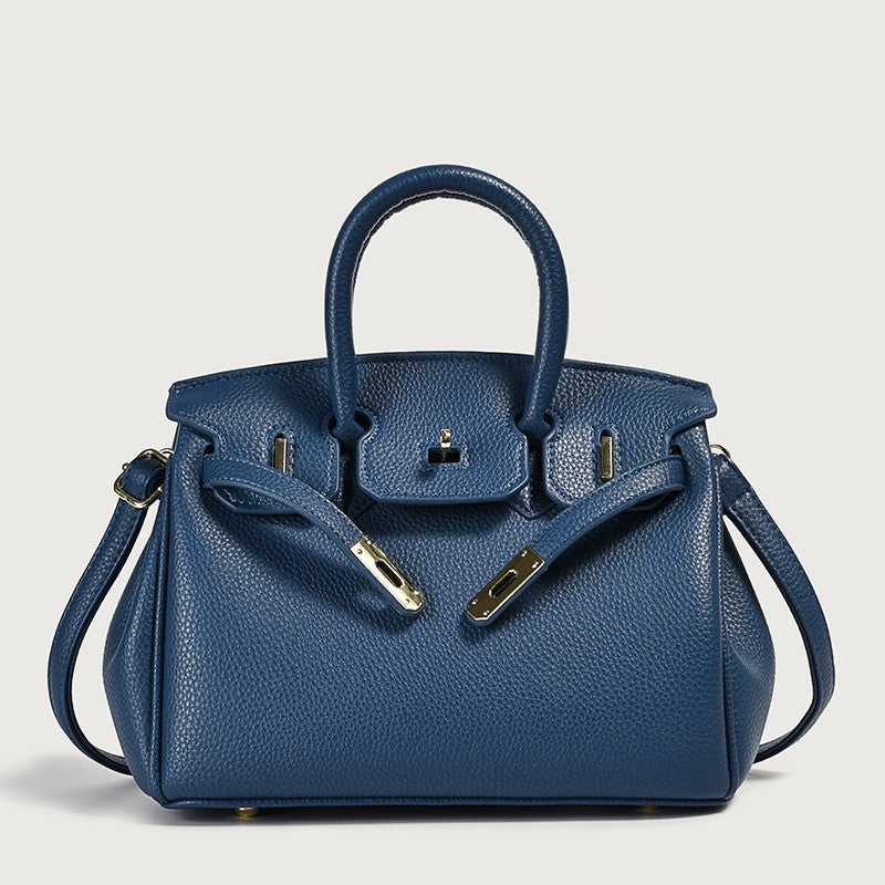 Bolso de mano clásico de piel sintética para mujer con asa superior