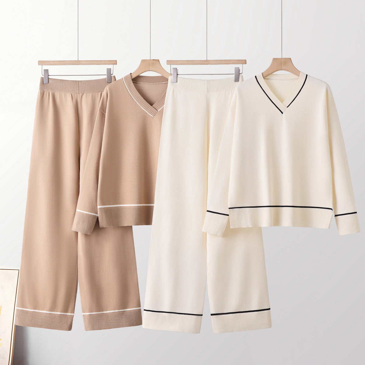 Conjunto de dos piezas con jersey holgado y pantalón.⠋  Conjunto