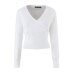 Waist wrap style base long sleeved sweater women's clothing