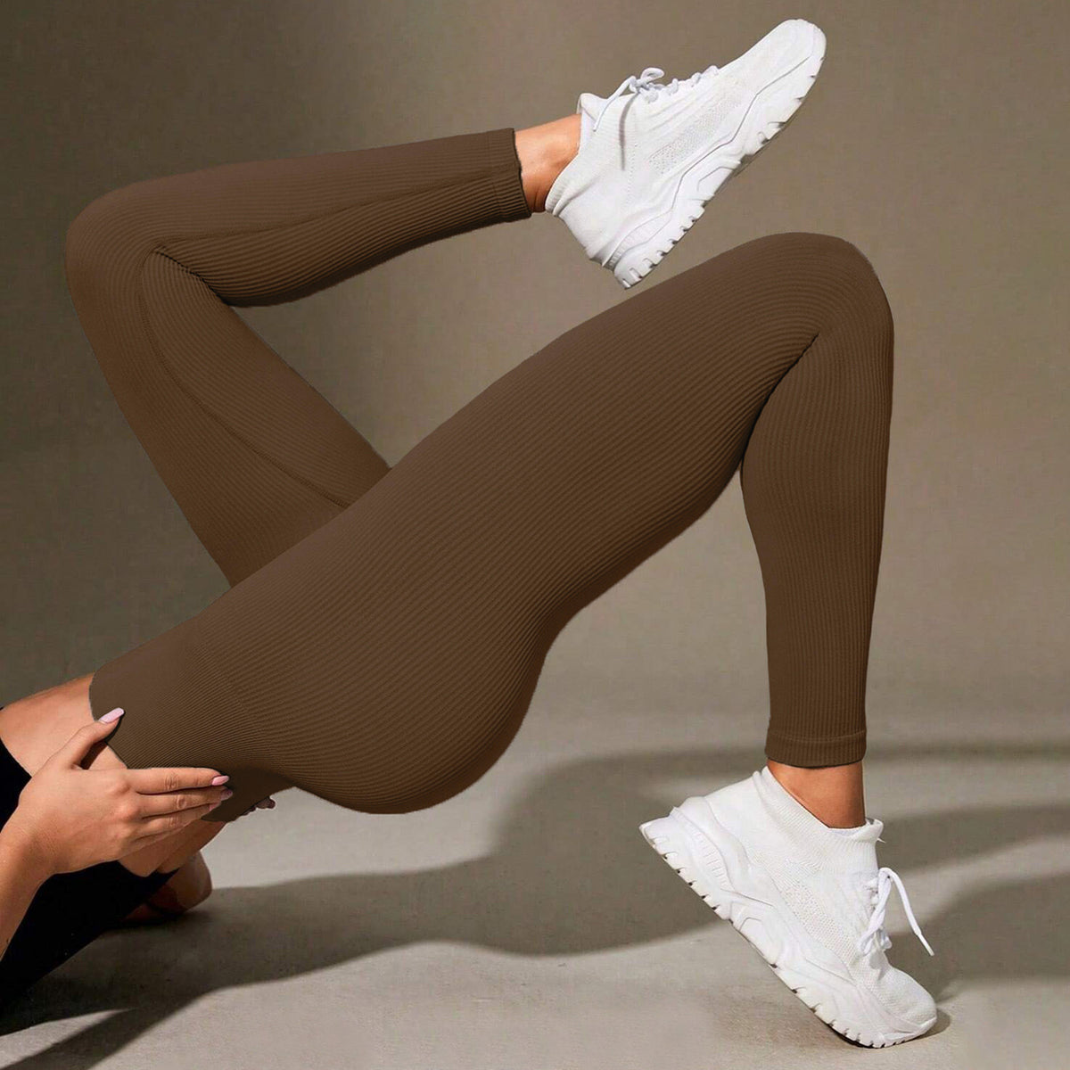 Threaded autumn and winter yoga pants seamless fitness pants high waisted sports yoga clothes leggings