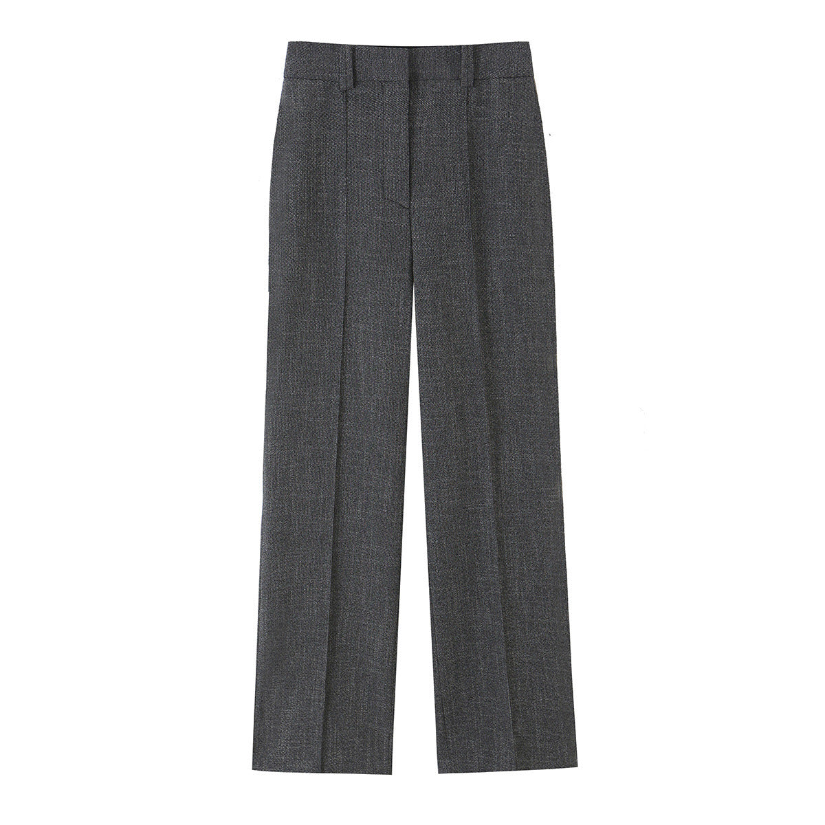 Conjunto de chaqueta con cremallera lateral y tira y pantalón para mujer