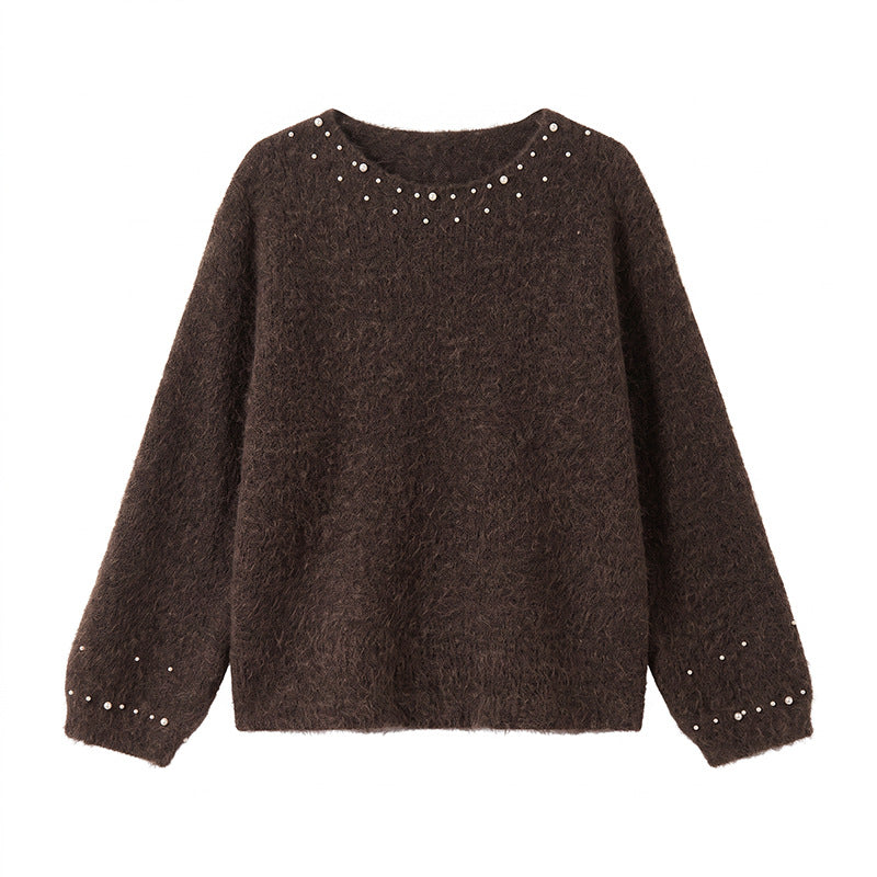 Round neck sweater for women