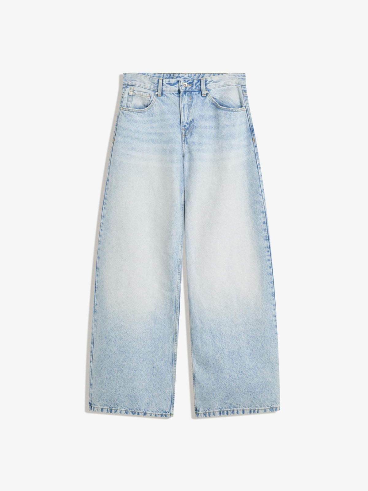 High-Waisted Straight-Leg Tapered Casual Multi-Color Ins Style Wide-Leg Floor-Length Jeans Pants