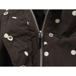 Polka dot stand up collar jacket