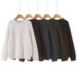 Women's  Loose Round Neck Pullover Sweater
