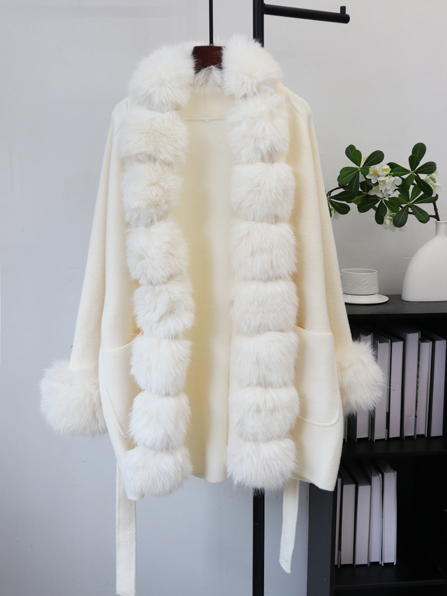 Long sleeved lace up jacket for women