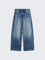 High-Waisted Straight-Leg Tapered Casual Multi-Color Ins Style Wide-Leg Floor-Length Jeans Pants