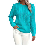 Round neck Fried Dough Twists thickened sweater