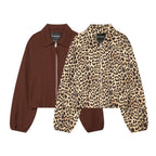 Collar zipper long sleeved jacket