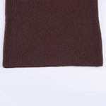 Solid color pullover knitted sweater