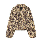 Collar zipper long sleeved jacket