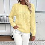 Round neck Fried Dough Twists thickened sweater