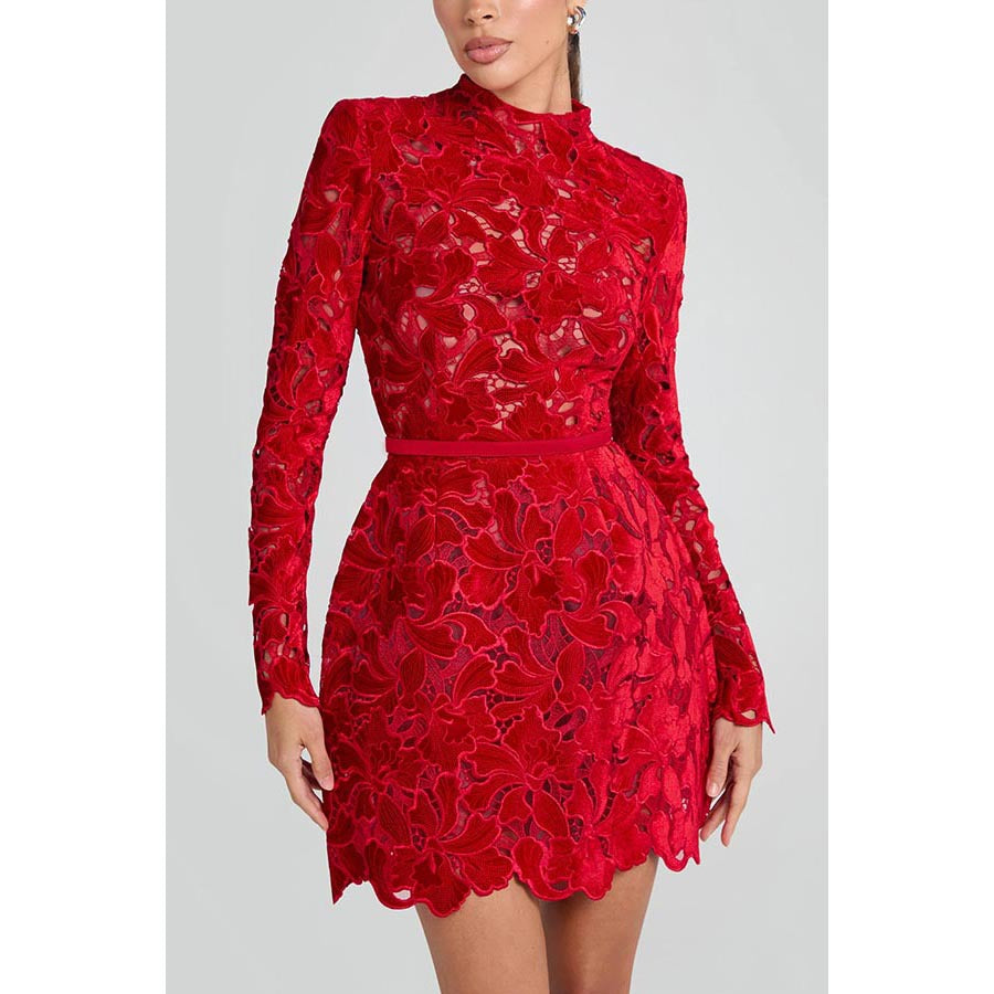 Vestido de manga larga con cremallera para mujer, de estilo casual y de fiesta