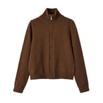 Zipper cardigan sweater