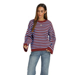 Striped loose sweater