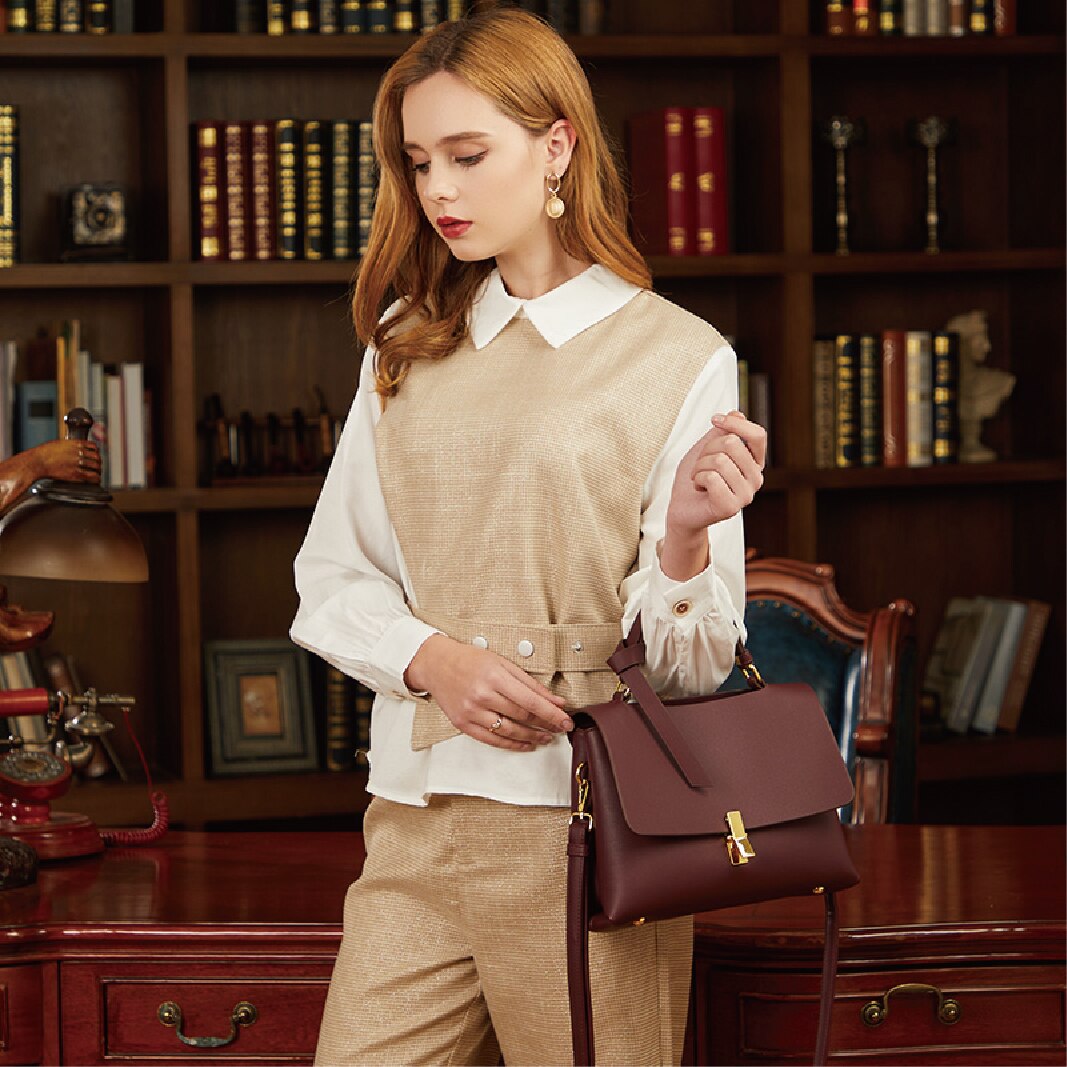 Bolso de hombro para mujer de gran capacidad, estilo retro