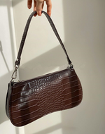 Bolso bandolera para mujer con efecto cocodrilo, estilo retro