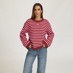Striped loose sweater